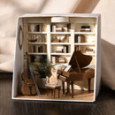 Doll House Furniture Diy Miniature 3D Wooden Miniaturas Dollhouse Toys for Children Birthday Gifts Casa Kitten Diary H013