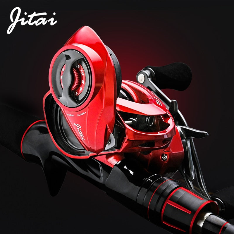 Jitai RS-3 Gull Wing Baitcasting Angelrolle 7.3:1 High Speed ​​19 LB Max Drag Ultraleichte Spule Karpfenangeln Angelrolle