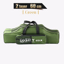 Fishing Rod Storage Bag  Oxford Cloth Multifunctional  1/2/3 Layer Black / Green