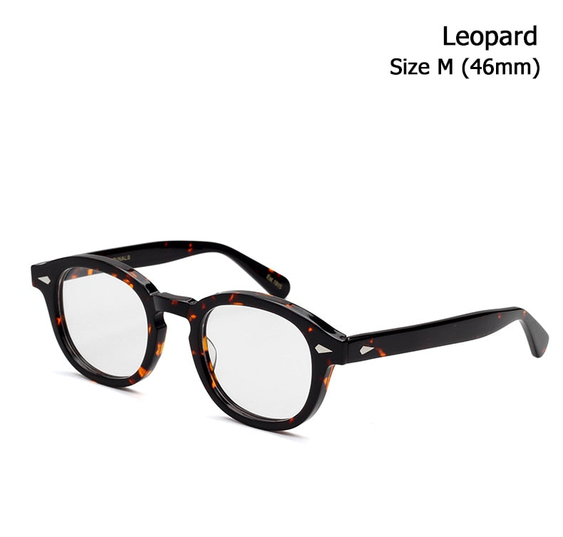 JackJad Top Quality Acetate Frame Johnny Depp Lemtosh Style Eyewear Frame Vintage Round Brand Design Eyeglasses Oculos De Grau