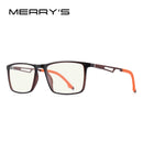 MERRYS DESIGN Männer Anti Blue Ray Lichtblockierende Brille UV400 Brille für Computer Aluminiumbeine mit Silikonbügel S2270