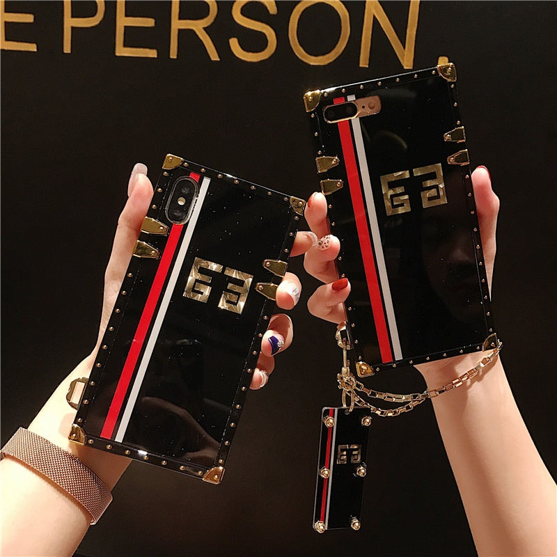 Luxury fashion brand square high quality Phone case For iPhone 13 11 12 14 Pro XS Max X XR 7 8 Plus Samsung S22 21 20 Plus Cover