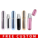 5ml Portable Refillable Mini Spray Perfume Bottle Travel Aluminum Atomizer Empty Cosmetic Container Free Custom Logo