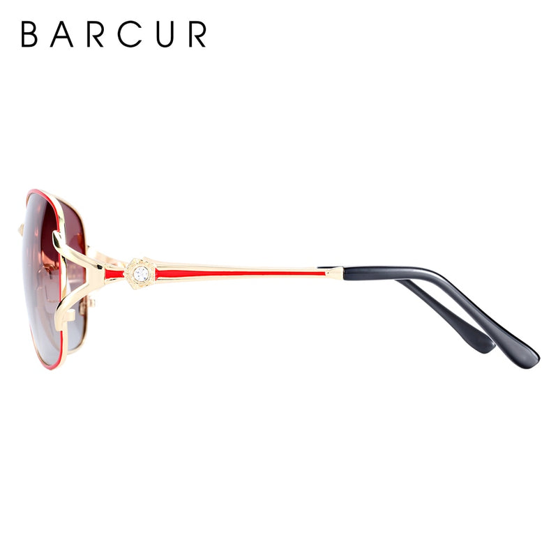 BARCUR Sonnenbrille mit Farbverlauf, polarisierte Sonnenbrille, runde Luxusbrille, lunette de soleil homme