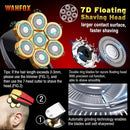 WOHFOX Shaver For Men 7D Independently 7 Cutter Floating Head Waterproof Electric Razor Multifunction Trimmer Machine New