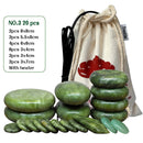 Tontin Jade glaze therapy hot stone massage Set massager back massageador Health Care stones for massage spine basalt stone spa