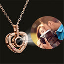 Parejas personalizadas Foto Colgante Collares 100 Idiomas I Love You Collar Proyección Memoria Amantes Joyería