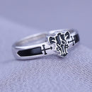 Japanese Anime Black Clover Asta Cosplay S925 Silver Ring Fashion Adjustable Men Women Finger Rings Jewelry Birthday Xmas Gift