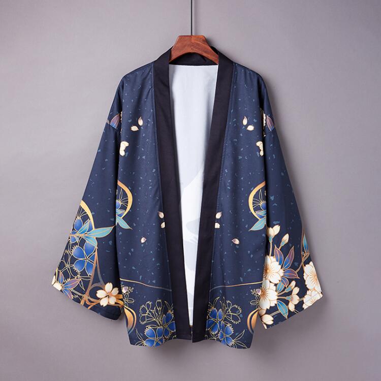 2020 Fashion Autumn Coat Japanese Kimono Cardigan Anime Kimono Haori For Woman Man Loose Student Long Sleeve Outer Garment