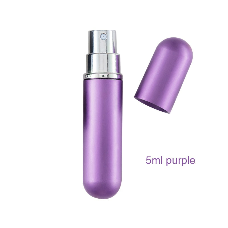 5ml Portable Refillable Mini Spray Perfume Bottle Travel Aluminum Atomizer Empty Cosmetic Container Free Custom Logo