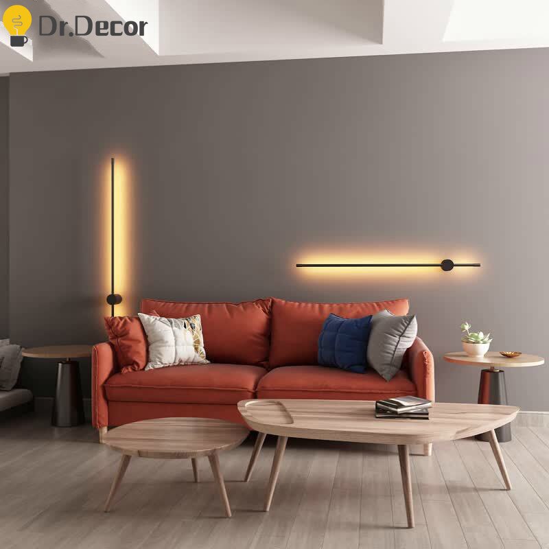 Nordic Minimalist LED Wall Lamp Modern Creative Simple Living Room Home Decor Sofa Background Wall Light Bedroom Bedside Lamps