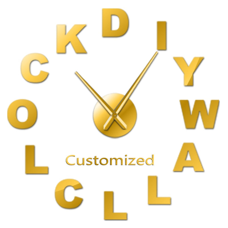 Drop Shipping Custom DIY Mirror Wall Sticker Acrylic Surface Figures Home Decor Giant Wall Art