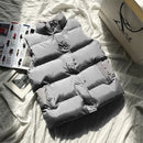 Chaleco de plumón de algodón para mujer, chaleco holgado, chaqueta cálida, chaqueta acolchada de algodón, chaleco de invierno sin mangas para mujer 2022