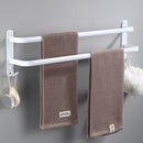 Tuqiu Towel Hanger Wall Mounted 30-50 CM Towel Rack Bathroom Towel Bars Aluminum Black Towel Bar Rail White Towel Holder