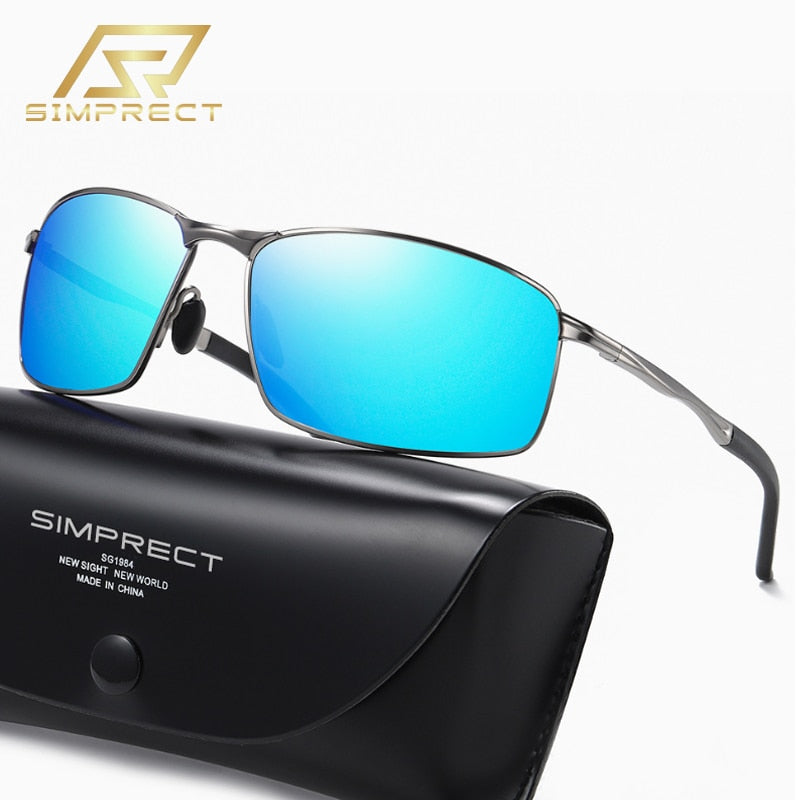 SIMPRECT Polarized Sunglasses Men 2022 Driver's Photochromic Sunglasses Vintage Retro Square Anti-glare Sun Glasses For Men