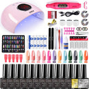 Manicure Set for Nail Extensions Gel Nail Polish Set Acrylic Kit Poly Nail Gel Set With UV LED Nail Lamp Gel Kits Nail Tools Set
