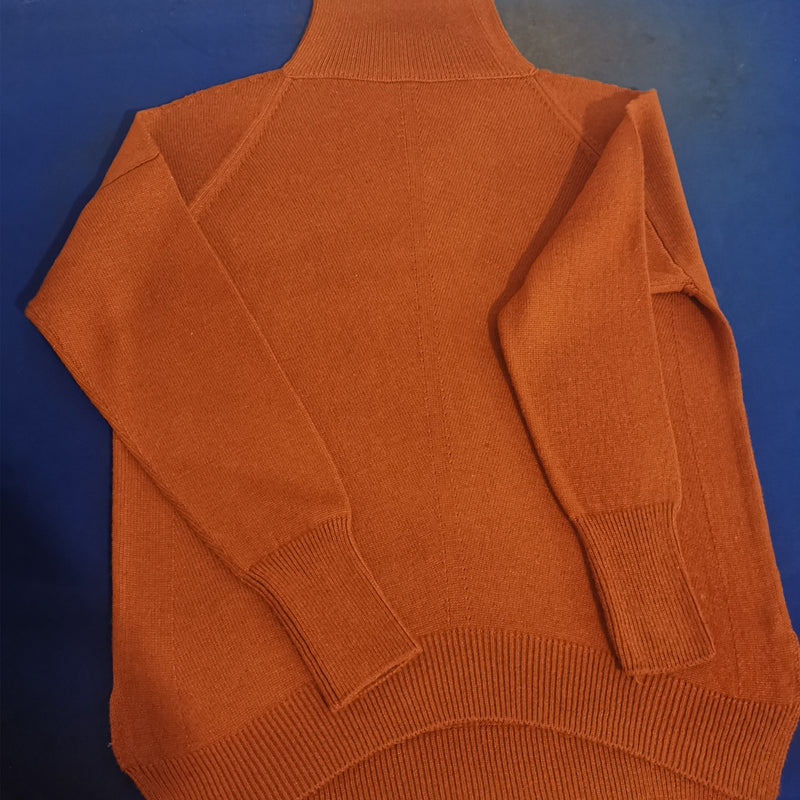 BELIARST Otoño e Invierno nuevo suéter de Cachemira para mujer suéter de cuello alto suéter grueso suelto camisa de punto de párrafo corto