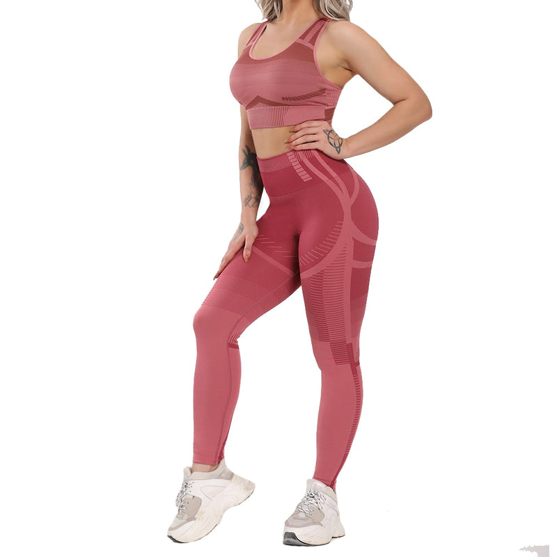 2 Piece Sports Sets workout yoga set Women&