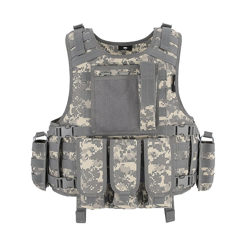 MGFLASHFORCE Molle Airsoft chaleco táctico placa portador Swat pesca caza Paintball chaleco militar ejército armadura policía chaleco