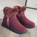 Winter Snow Ankle Boots For Women Casual Woman Shoe Suede Winter Boots Zipper Female Plush Furry Boots Platform Botas Mujer