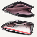 Bolso de mano para hombre de negocios, 100% de piel auténtica de oveja tejida, bolso tipo sobre de marca de lujo, papel A4 multifunción de gran capacidad