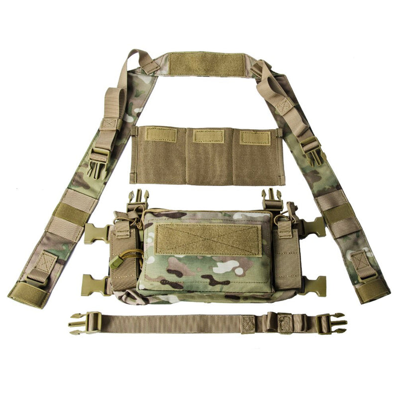 Tactical Micro Chest Rig Modular H Harness D3CR Funny Pack SACK Pouch Combat Vest 5.56 Mag Airsoft