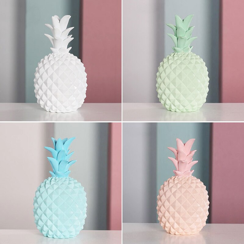 Fashion Ananas Statue Home Decoration Accessories Abstract Sculpture Desk Decor Coin Storage Box Living Room Decorative Statues