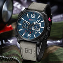 CURREN Marke Luxus Herren Braun Quarz Armbanduhren für Herren Leuchtende Chronograph Zifferblatt Leder Uhr Lässige Sportuhr