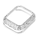 Armor Copper Schutzhülle für Apple Watch 7 Series 6 SE 5 4 3 Carved Diamond Cover Bumper für Iwatch 41mm 45mm 40mm 44mm 42mm