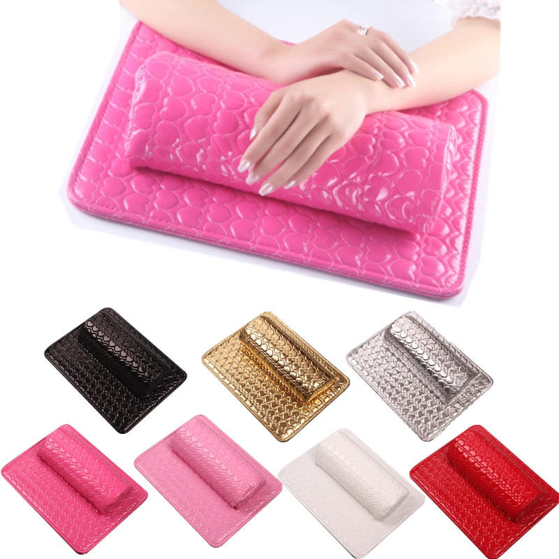 Professional Hand Cushion Holder Soft PU Leather Sponge Arm Rest Nail Pillow Manicure Art Beauty Nail Mat Pad