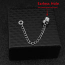 Stainless Steel Earrings Anti-Lost Ear Clip Wireless Bluetooth Earphone Holders Accessories Women Men Earrings for Airpods