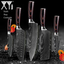 Kitchen Knife Set Stainless Steel Knife Holder Gift Knife Cover Santoku Utility Cleaver Bread Paring Nakiri Knives Cutter Tools