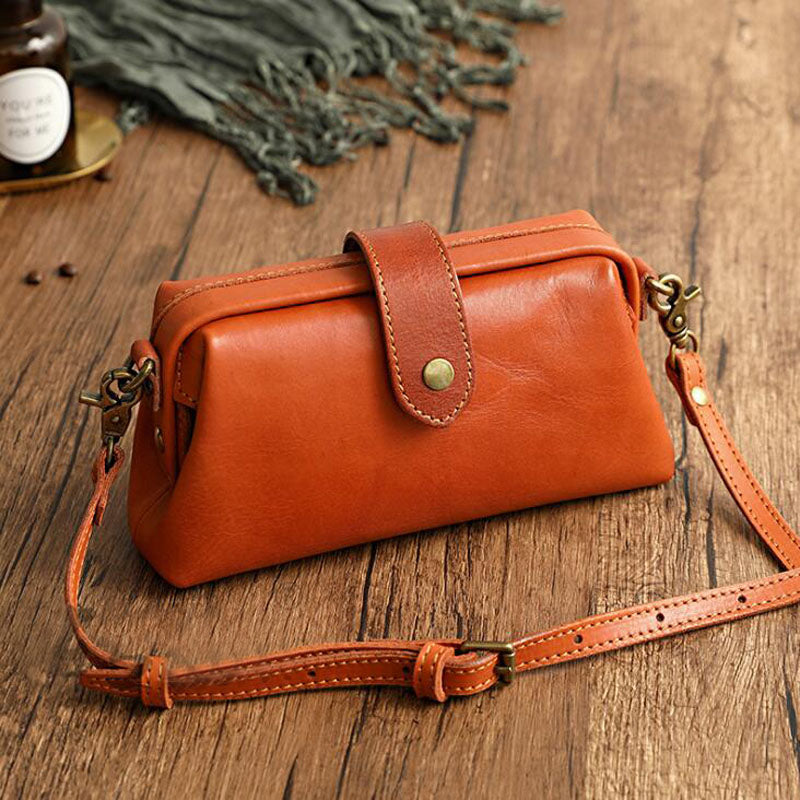 Top Quality Pure Cowhide Shoulder Bags Copper Buckle Messenger Bag Genuine Leather Fashion Ladies Crossbody Bags Female Bolsas