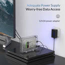 ORICO Transparent 3.5'' HDD Case for 2.5/3.5 inch SSD HDD Box Hard Disk Case SATA to USB 3.0 Hard Drive Enclosure Support 16TB