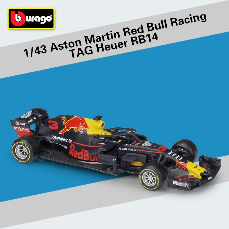 Bburago 1:43 2021 F1 Red Bull Racing RB16B 33 # Verstappen 11 # Sergio Perez Fórmula uno Simulación aleación súper modelo de coche de juguete