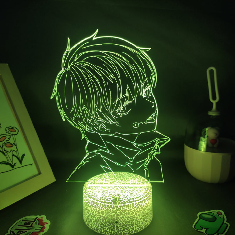 Anime Jujutsu Kaisen figura Inumaki Toge 3D LED Lava lámparas RGB luces de noche decoración de mesa de dormitorio cumpleaños Manga regalos para amigos