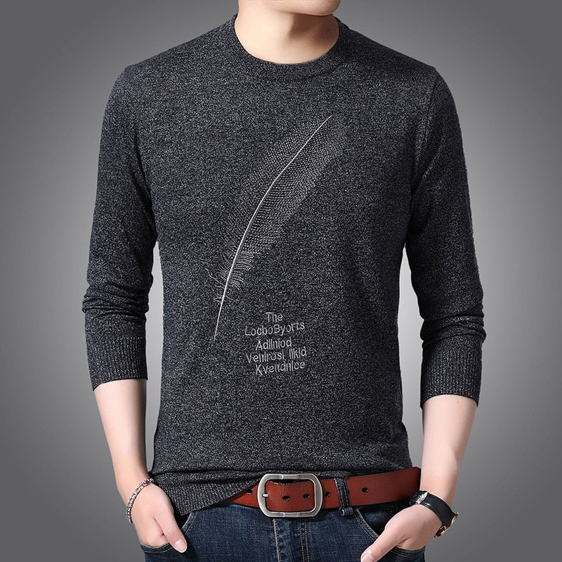 2022 Neue Modemarke Pullover Für Herren Pullover Oansatz Slim Fit Pullover Strickwaren Warme Winter Koreanische Art Lässige Herrenkleidung