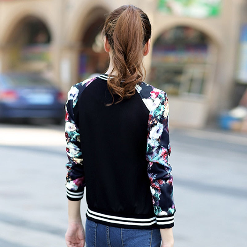 New 2022 Fashion Summer Bomber Print Jacket Women&