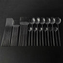 30Pcs Shiny Gold Cutlery Set Stainless Steel Dinnerware Set Knife Dessert Fork Spoon Dinner Silverware Set Kitchen Tableware Set