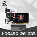 Veineda Tarjetas gráficas GPU HD6450 2GB DDR3 64Bit VGA Tarjetas de video PCI Express para ATI Radeon Gaming Reacondicionado
