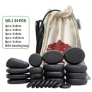 Tontin Hot stone Massage Body Basalt Stone set Beauty Salon SPA with Thick Canvas Heating bag healthcare back pain relieve