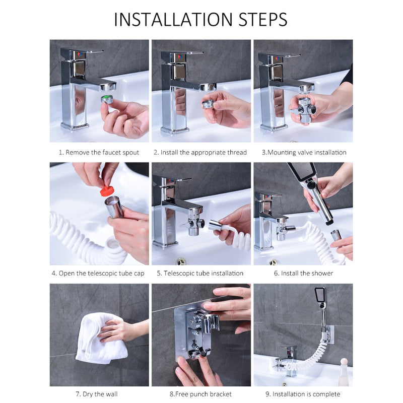 ELLEN Faucet External Shower Hand Toilet Faucet Filter Flexible Suit Wash Hair House Kitchen Sink Faucet Water Saving EL1020