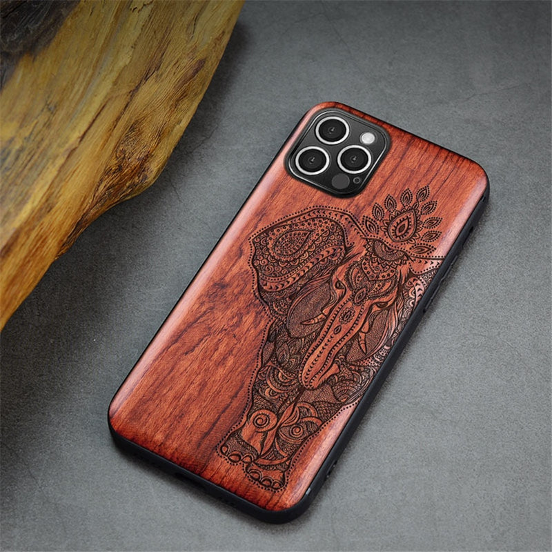 For iPhone 12 Pro Case Boogic Original Wood funda iPhone 12 mini wood Cover Phone Case For iPhone 12 Pro Max