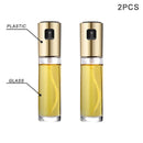 Botella de vinagre de aceite para hornear en la cocina, boquilla de acero inoxidable, botella de aceite de vidrio, barbacoa, botes de salsa, parrilla, rociador, herramienta de cocina