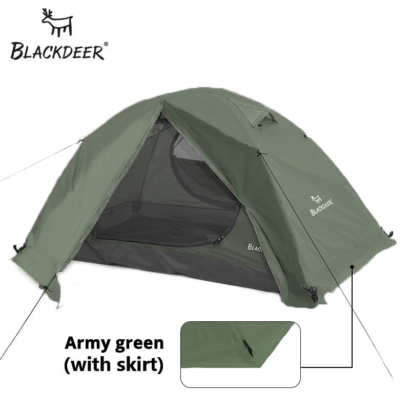 Blackdeer Archeos 2–3 Personen Rucksackreisen Zelt Outdoor Camping 4 Jahreszeiten Winterrock Zelt Doppelschicht wasserdicht Wandern Überleben