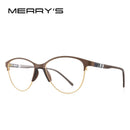 MERRYS DESIGN Women Retro Cat Eye Glasses Frame Ultralight Eye Myopia Prescription Eyeglasses Acetate Glasses Legs S2602