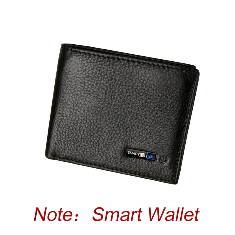 Billetera inteligente antipérdida, billetera de cuero genuino para hombre, billetera de cuero suave compatible con Bluetooth, billetera de lujo para hombre