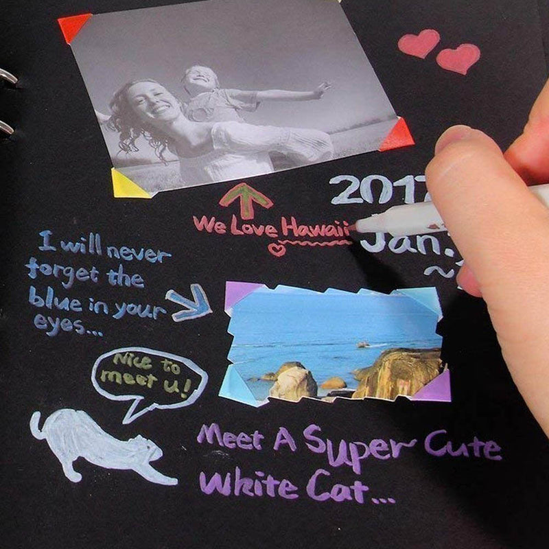 Photo Albums 80 Black Pages Memory Books A4 Craft Paper DIY Scrapbooking Picture Wedding Birthday Childrens Gift