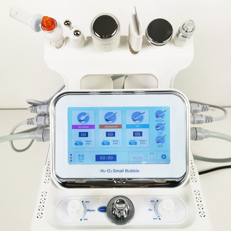 AURO New 6 in 1 Pro Facial Hydradermabrasion/Water Peel Hydrafacial Microdermabrasion Machine with RF BIO Lifting Skin Scrubber