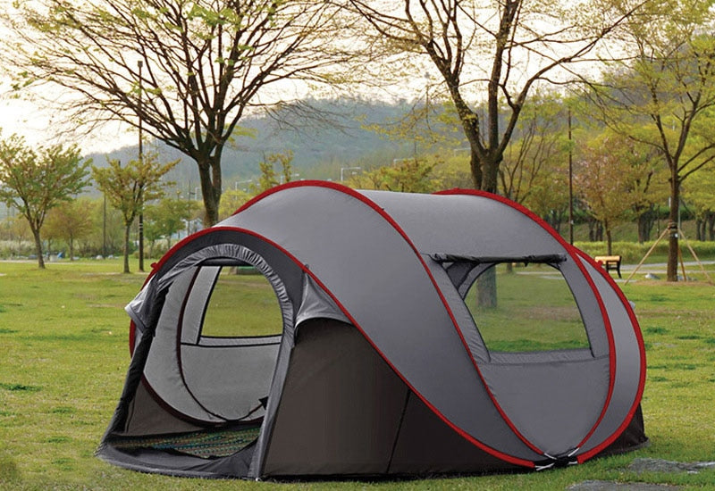New Style Pop Up Ultralarge 4 ~ 5 Personen Vollautomatische Geschwindigkeit Öffnen mit Moskitonetz Outdoor Camping Strandzelt Sonnenschutz